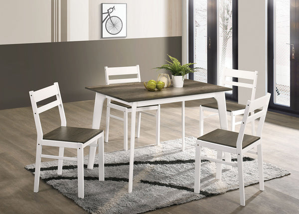 Furniture Of America Debbie Gray/White Transitional 5-Piece Dining Table Set Model CM3714GY-T-5PK - MONAVILLA