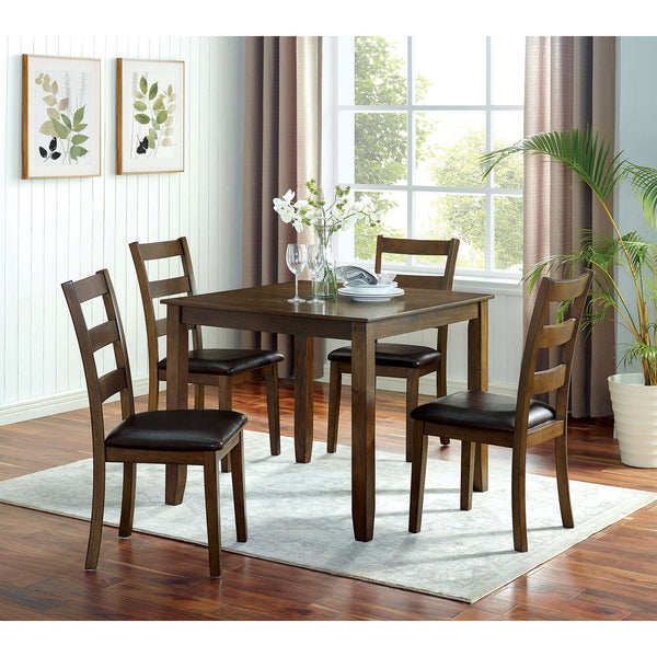 Furniture Of America Gracefield Walnut/Dark Brown Transitional 5-Piece Dining Table Set Model CM3770T-5PK - MONAVILLA