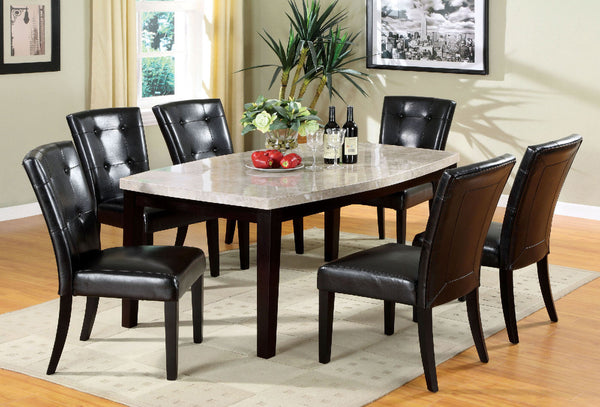 Furniture Of America Marion Ivory/Espresso Transitional Oval-Edge Dining Table Model CM3866T - MONAVILLA