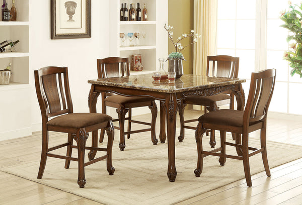 Furniture Of America Johannesburg Brown Cherry Traditional Counter Height Table Model CM3873PT - MONAVILLA