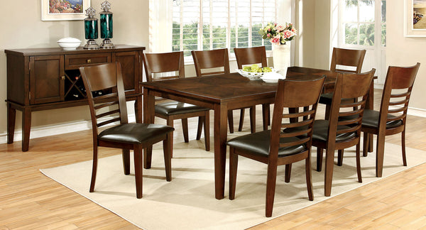 Furniture Of America Hillsview Brown Cherry/Espresso Transitional 78" Dining Table With 18" Leaf Model CM3916T-78 - MONAVILLA