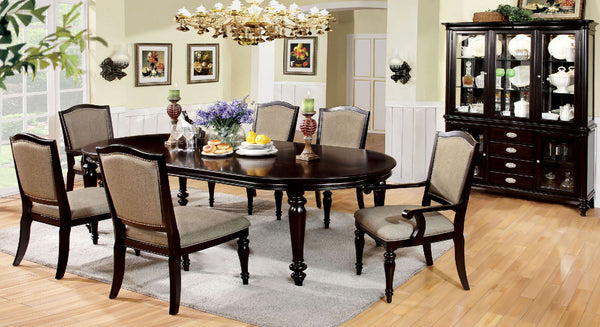 Furniture Of America Harrington Dark Walnut Transitional Dining Table Model CM3970T - MONAVILLA