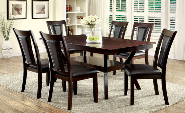 Furniture Of America Brent Dark Cherry Transitional Dining Table Model CM3984W-T - MONAVILLA