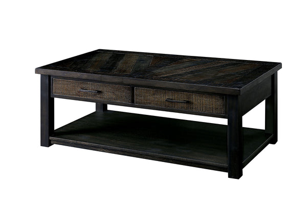 Furniture Of America Rhymney Dark Oak/Multi Rustic Coffee Table Model CM4123C - MONAVILLA