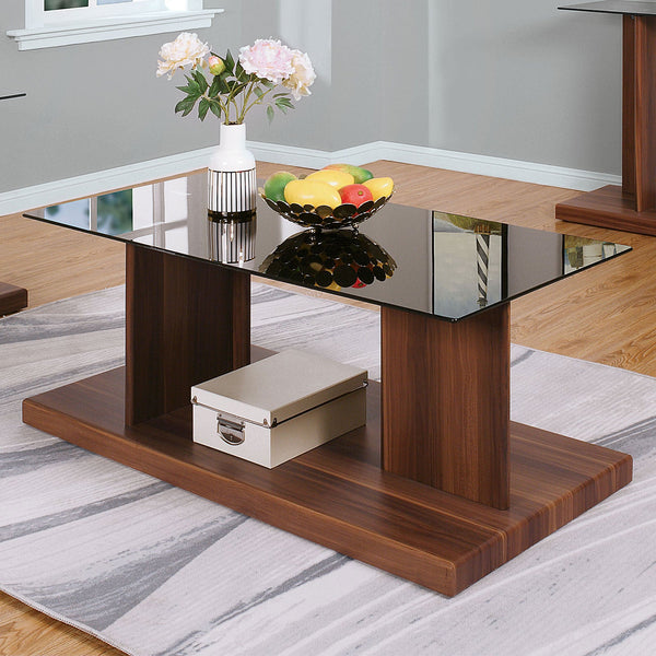 Furniture Of America Mannedorf Black/Dark Walnut Contemporary Coffee Table Model CM4567A-C - MONAVILLA