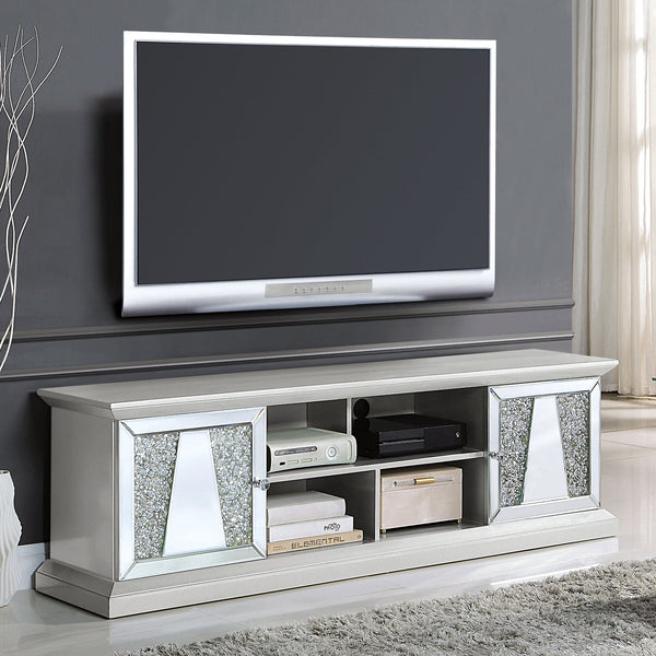 Furniture Of America Regensbach Silver Glam 72" Tv Stand, Silver Model CM5516-TV-72 - MONAVILLA