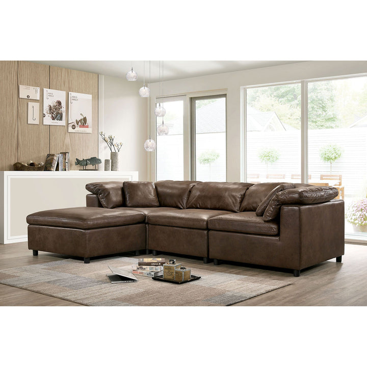 Furniture Of America Tamera Brown Contemporary Sectional Model CM6472-SECT-S - MONAVILLA