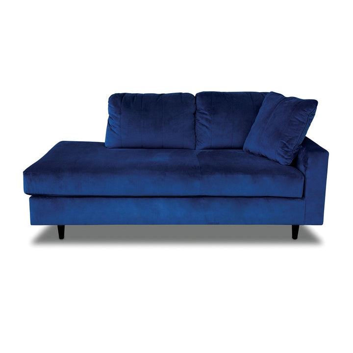 Furniture Of America Kediri Navy Mid-Century Modern Chaise With Pillow, Navy Model CM6734NV-CE - MONAVILLA