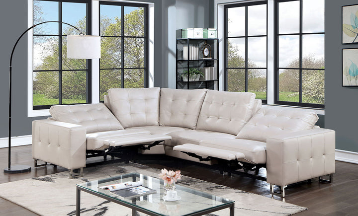 Furniture Of America Abberton Beige Contemporary Power Sectional, Beige Model CM6735BG-PM-SECT - MONAVILLA