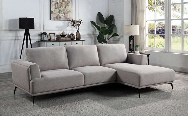 Furniture Of America Laufen Gray Mid-Century Modern L-Shaped Sectional, Gray Model CM6745GY-SECT-L - MONAVILLA