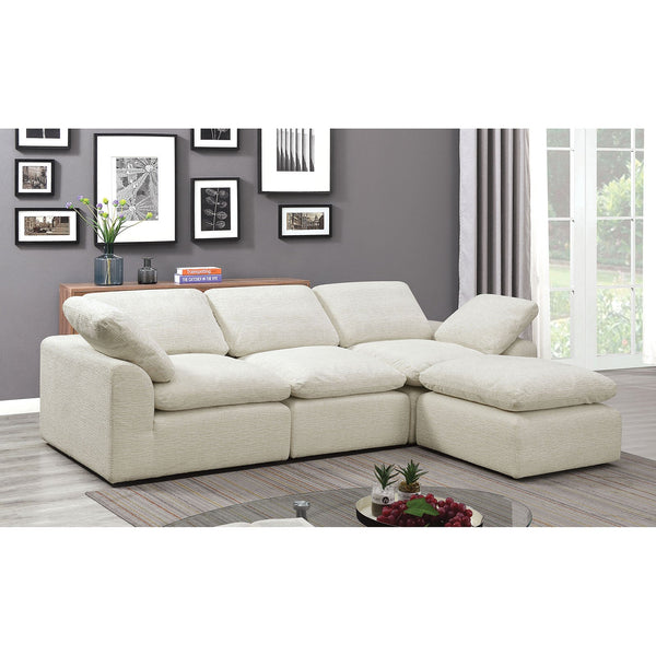 Furniture Of America Joel Cream Contemporary Sectional Model CM6974BG-4SEAT - MONAVILLA