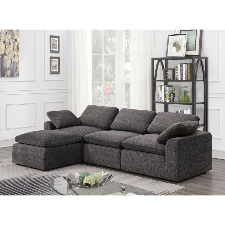 Furniture Of America Joel Gray Contemporary Sectional Model CM6974GY-4SEAT - MONAVILLA