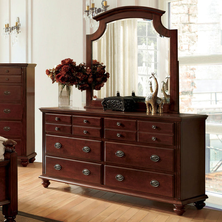 Furniture Of America Gabrielle Cherry Transitional Dresser Model CM7083D - MONAVILLA