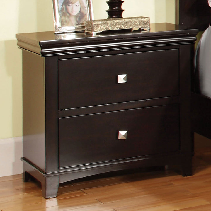 Furniture Of America Pebble Espresso Transitional Night Stand Model CM7113EX-N - MONAVILLA