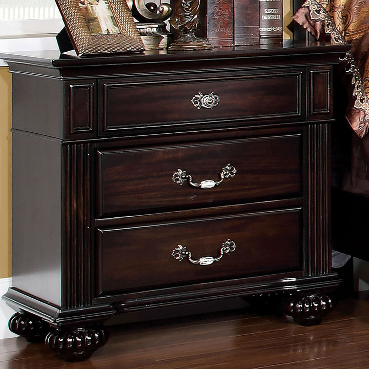 Furniture Of America Syracuse Dark Walnut Traditional Night Stand Model CM7129N - MONAVILLA