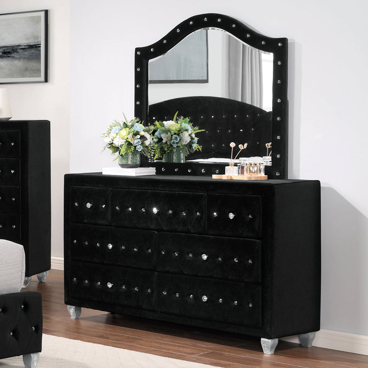 Furniture Of America Zohar Black Glam Dresser, Black Model CM7130BK-D - MONAVILLA