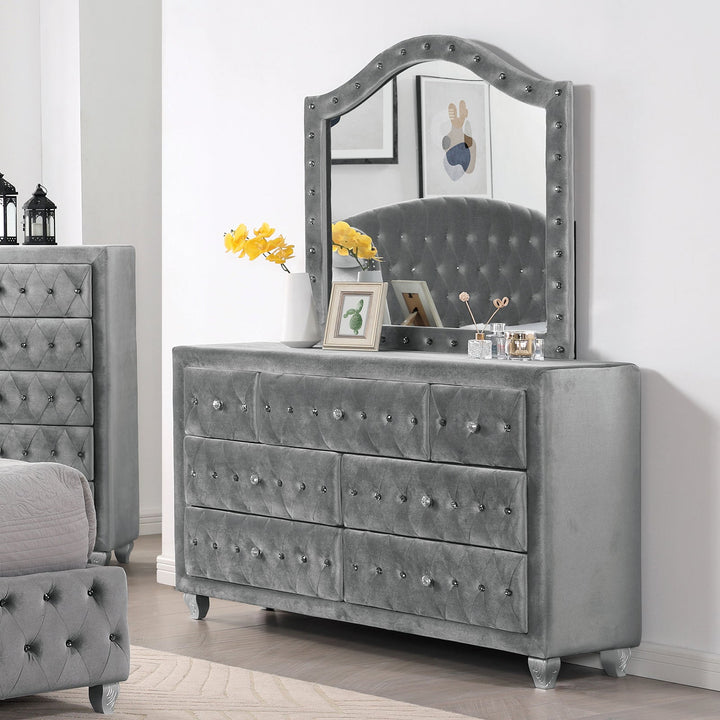 Furniture Of America Zohar Gray Glam Dresser, Gray Model CM7130GY-D - MONAVILLA