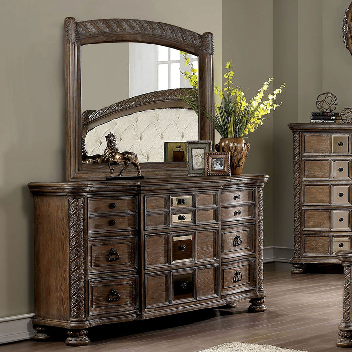 Furniture Of America Timandra Rustic Natural Tone Transitional Dresser Model CM7145D - MONAVILLA