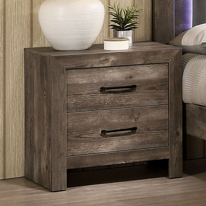 Furniture Of America Larissa Natural Tone Rustic Night Stand Model CM7149N - MONAVILLA