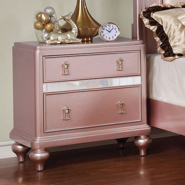 Furniture Of America Ariston Rose Gold Contemporary Night Stand Model CM7170RG-N - MONAVILLA