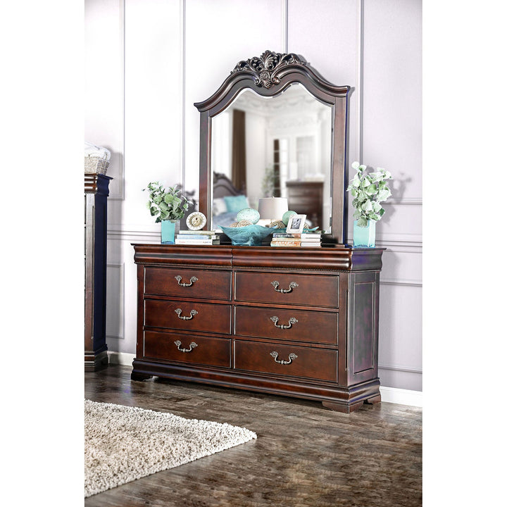 Furniture Of America Mandura Cherry Traditional Dresser Model CM7260D - MONAVILLA