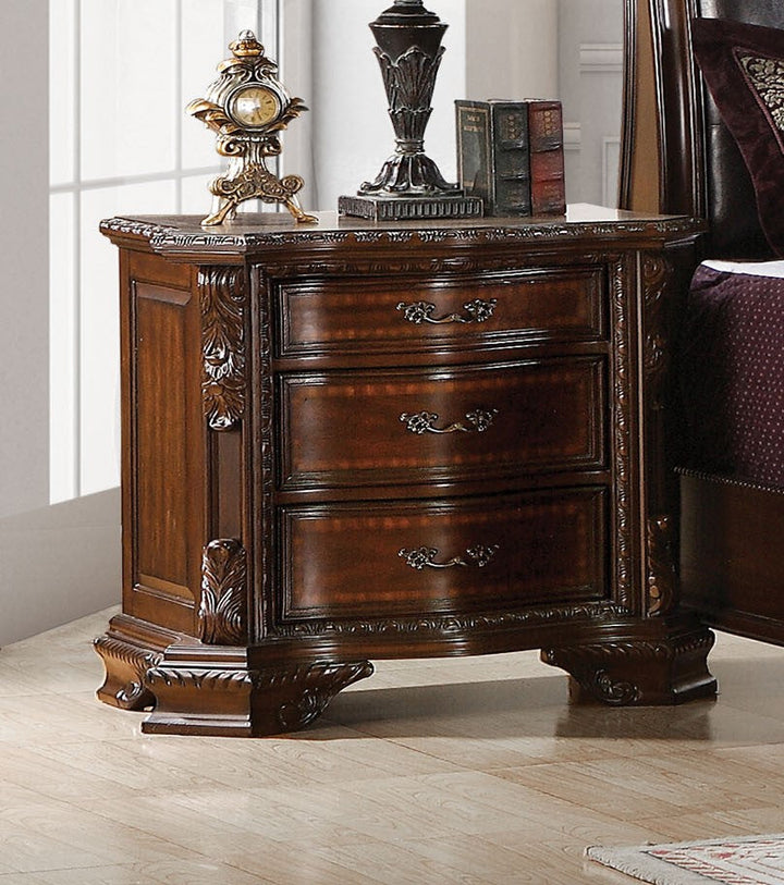 Furniture Of America Monte Vista Brown Cherry Traditional Night Stand Model CM7267N - MONAVILLA