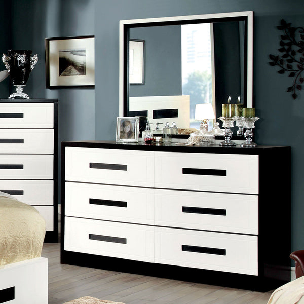 Furniture Of America Rutger White/Black Contemporary Dresser Model CM7292D - MONAVILLA