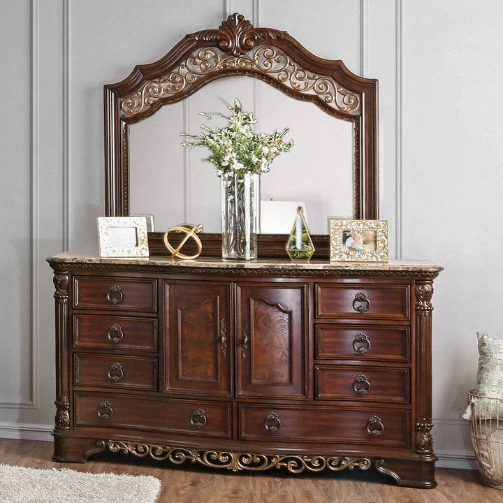 Furniture Of America Menodora Brown Cherry Transitional Dresser Model CM7311D - MONAVILLA