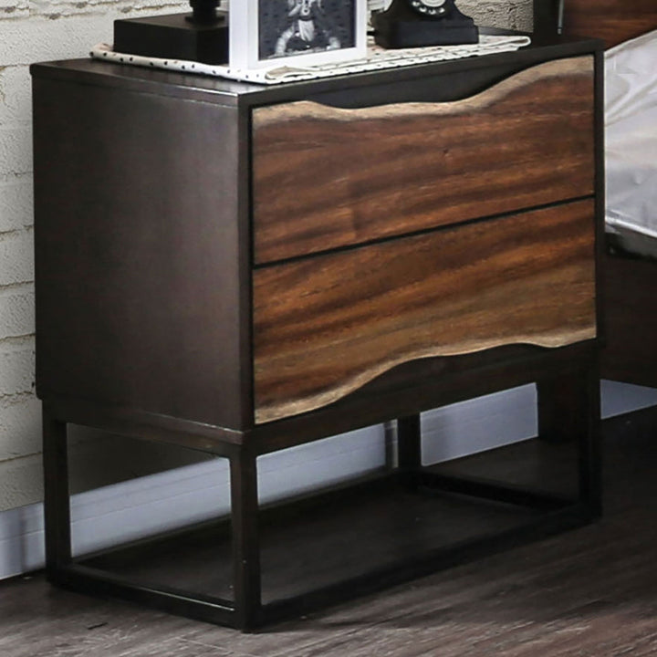 Furniture Of America Fulton Dark Oak/Dark Walnut Rustic Night Stand Model CM7363N - MONAVILLA