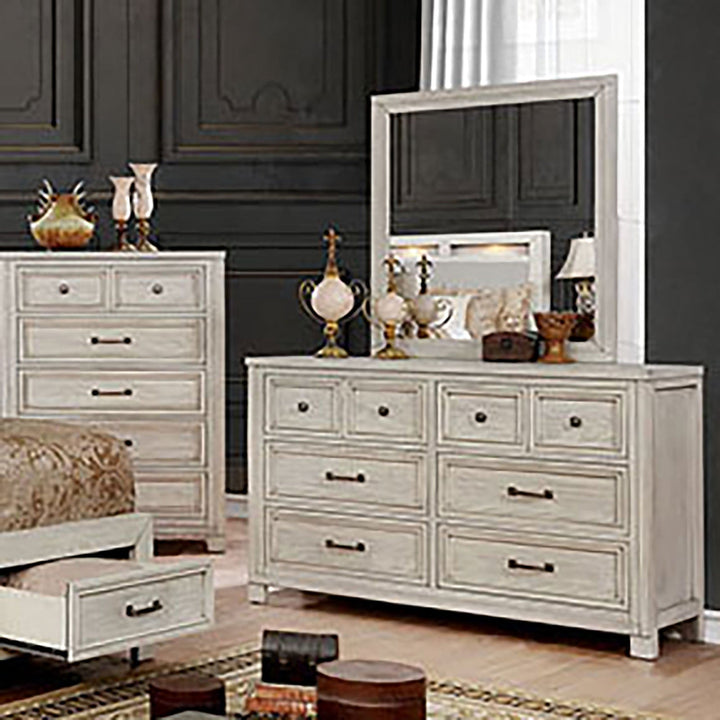 Furniture Of America Tywyn Antique White Transitional Dresser Model CM7365WH-D - MONAVILLA