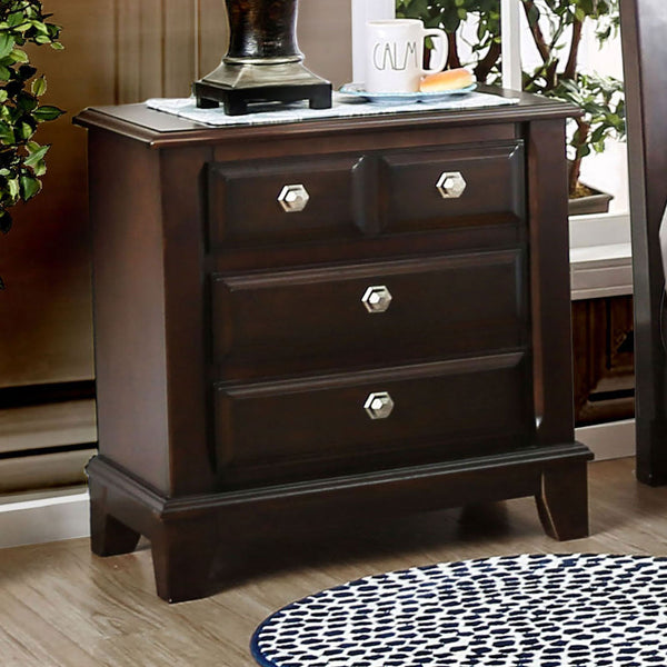 Furniture Of America Litchville Brown Cherry Transitional Night Stand Model CM7383N - MONAVILLA