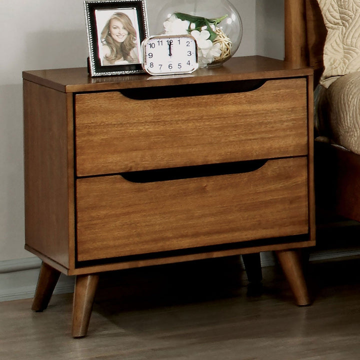 Furniture Of America Lennart Oak Mid-Century Modern Night Stand Model CM7386A-N - MONAVILLA