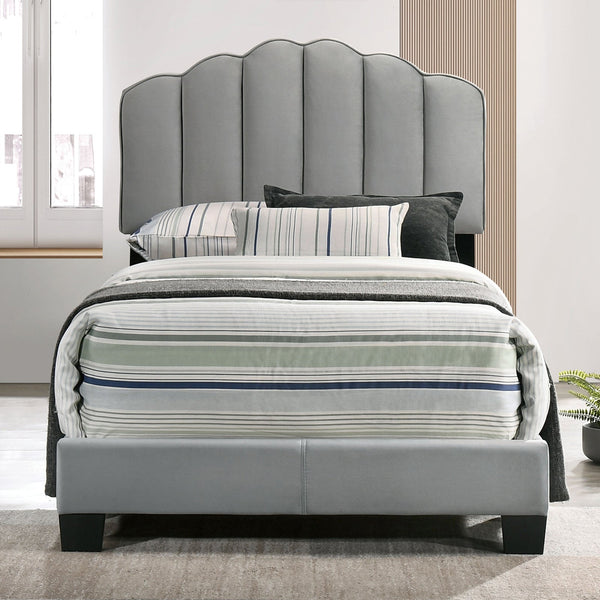 Furniture Of America Nerina Light Gray Contemporary Twin Bed, Light Gray Model CM7452GY-T - MONAVILLA