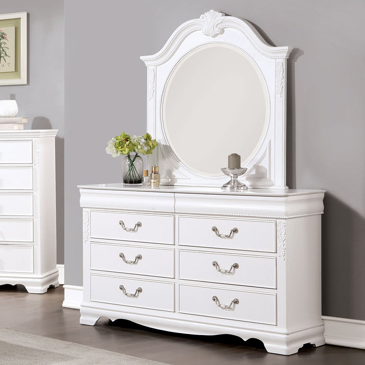 Furniture Of America Alecia White Transitional Dresser, White Model CM7458WH-D - MONAVILLA