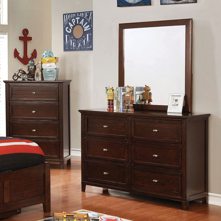 Furniture Of America Brogan Brown Cherry Transitional Dresser Model CM7517CH-D - MONAVILLA