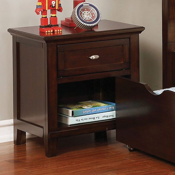 Furniture Of America Brogan Brown Cherry Transitional Night Stand Model CM7517CH-N - MONAVILLA