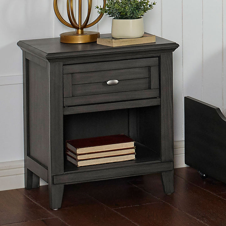 Furniture Of America Brogan Gray Transitional Night Stand Model CM7517GY-N - MONAVILLA