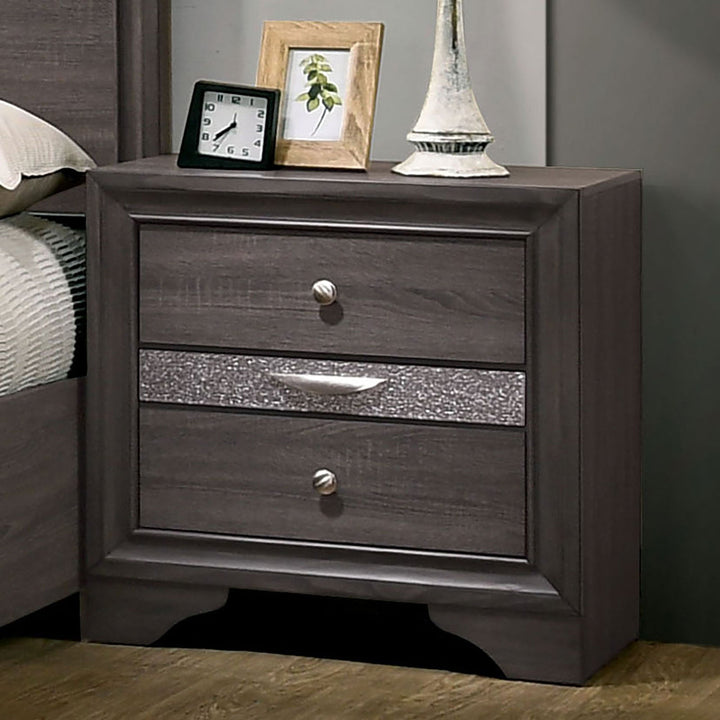 Furniture Of America Chrissy Gray Contemporary Night Stand Model CM7552GY-N - MONAVILLA