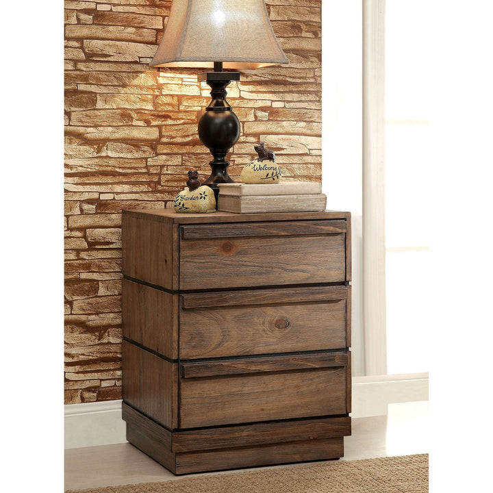 Furniture Of America Coimbra Rustic Natural Tone Rustic Night Stand Model CM7623N - MONAVILLA