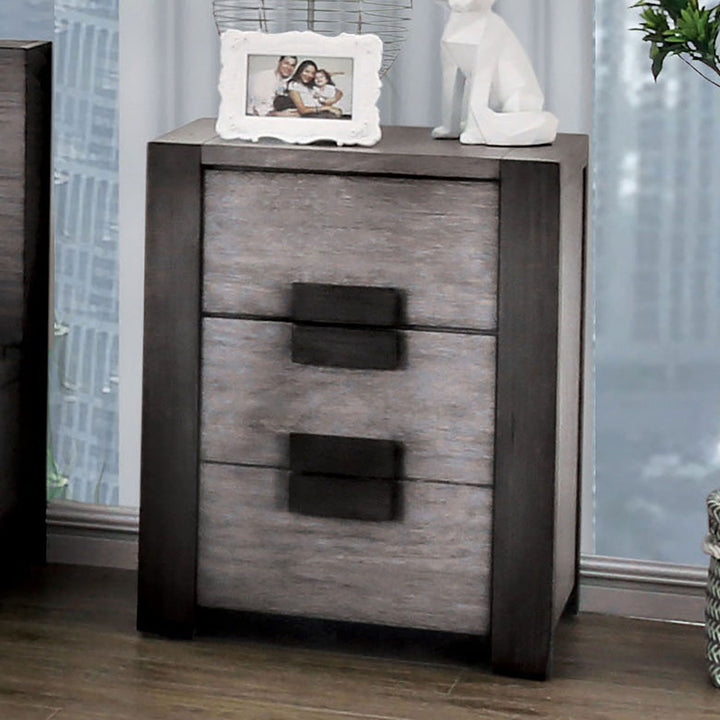 Furniture Of America Janeiro Gray Rustic Night Stand Model CM7628GY-N - MONAVILLA