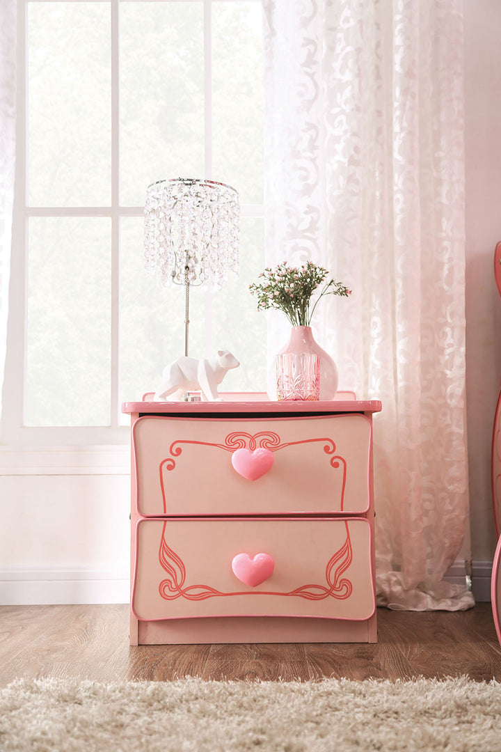 Furniture Of America Nightstand - Assembled Pink Novelty Night Stand Model CM7631N - MONAVILLA