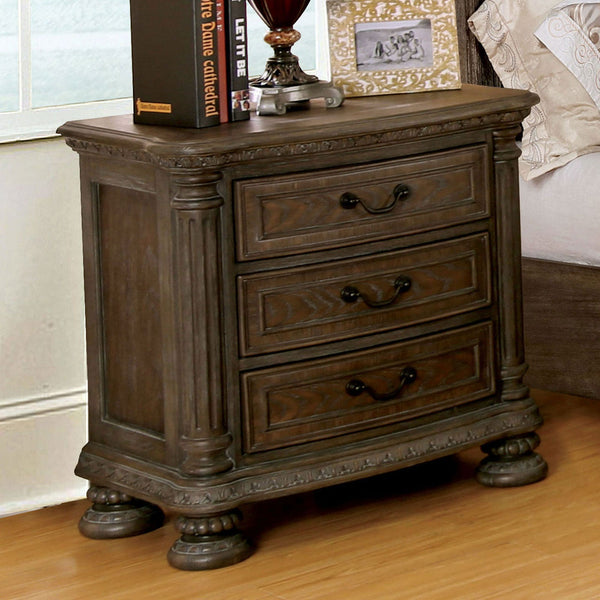 Furniture Of America Persephone Rustic Natural Traditional Night Stand Model CM7661N - MONAVILLA