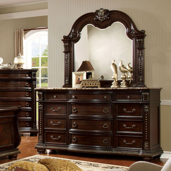 Furniture Of America Fromberg Brown Cherry Traditional Dresser Model CM7670D - MONAVILLA