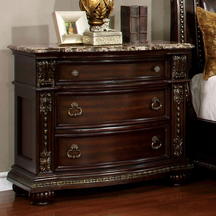 Furniture Of America Fromberg Brown Cherry Traditional Night Stand Model CM7670N - MONAVILLA