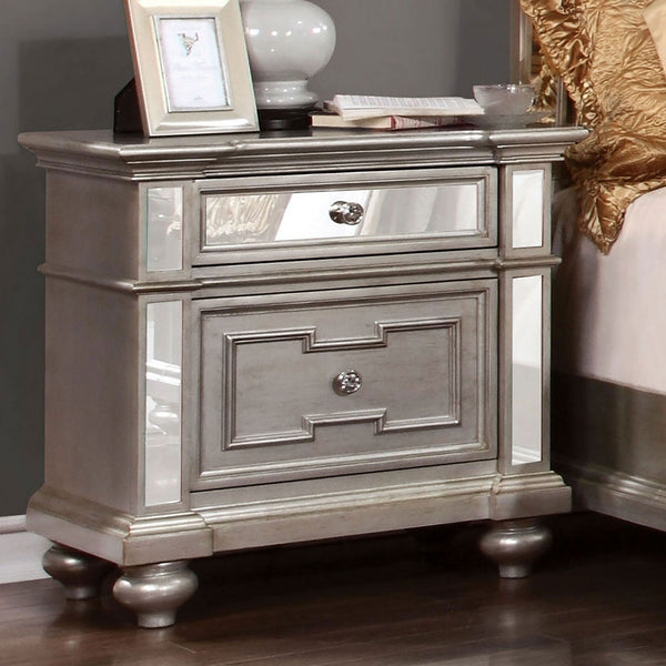 Furniture Of America Salamanca Silver Glam Night Stand Model CM7673N - MONAVILLA