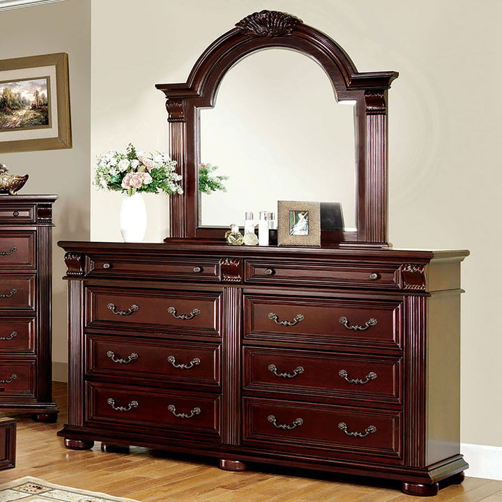 Furniture Of America Esperia Brown Cherry Traditional Dresser Model CM7711D - MONAVILLA