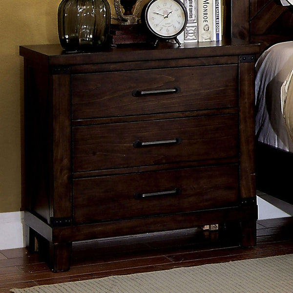 Furniture Of America Bianca Dark Walnut Rustic Night Stand Model CM7734N - MONAVILLA