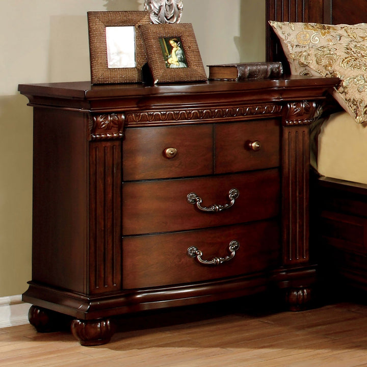 Furniture Of America Grandom Cherry Traditional Night Stand Model CM7736N - MONAVILLA