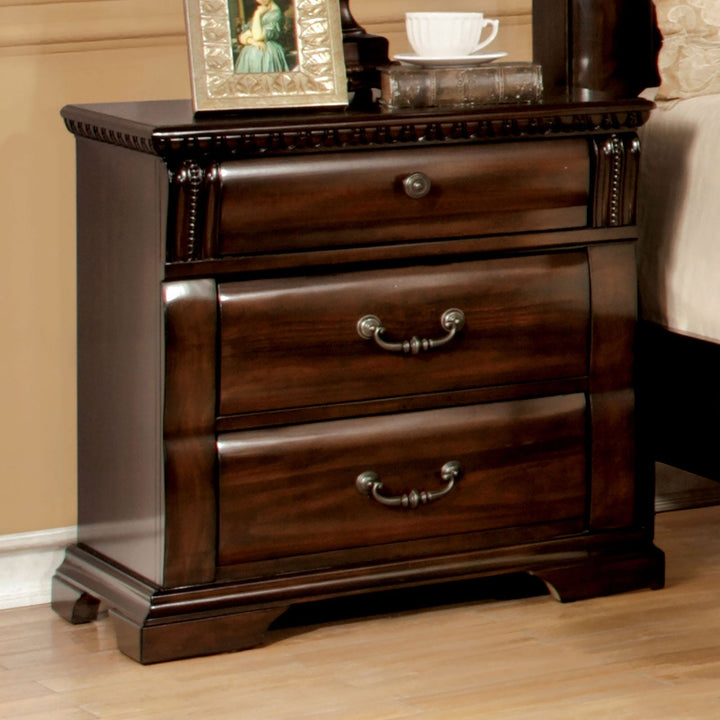 Furniture Of America Burleigh Cherry Transitional Night Stand Model CM7791N - MONAVILLA