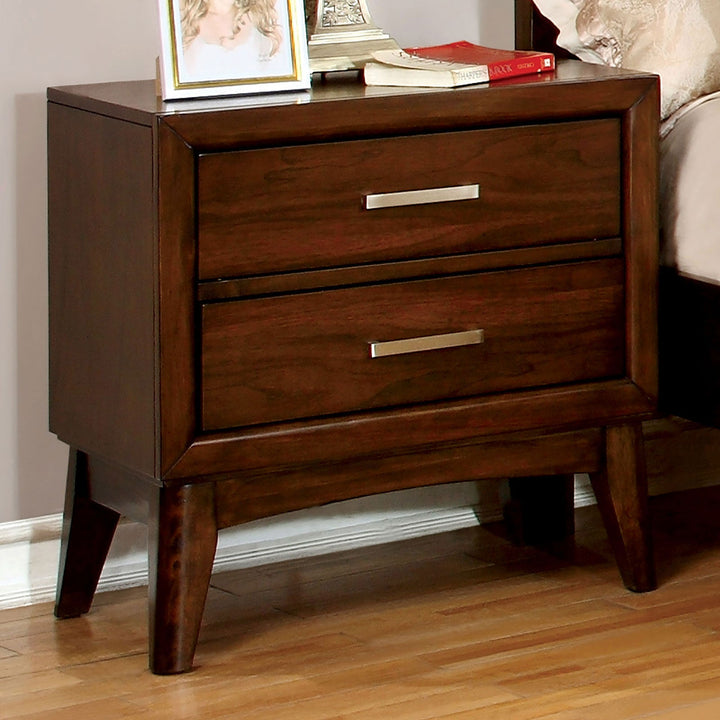 Furniture Of America Snyder Brown Cherry Mid-Century Modern Night Stand Model CM7792N - MONAVILLA